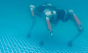 Chó robot chạy dưới nước